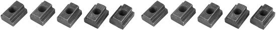 Serraggio a T - M6 - Acciaio inossidabile 8.8 - Nera ossidata - 10 pezzi - Serraggio a T in alluminio - Nuovo di fabbrica - Serraggio a T con fori T