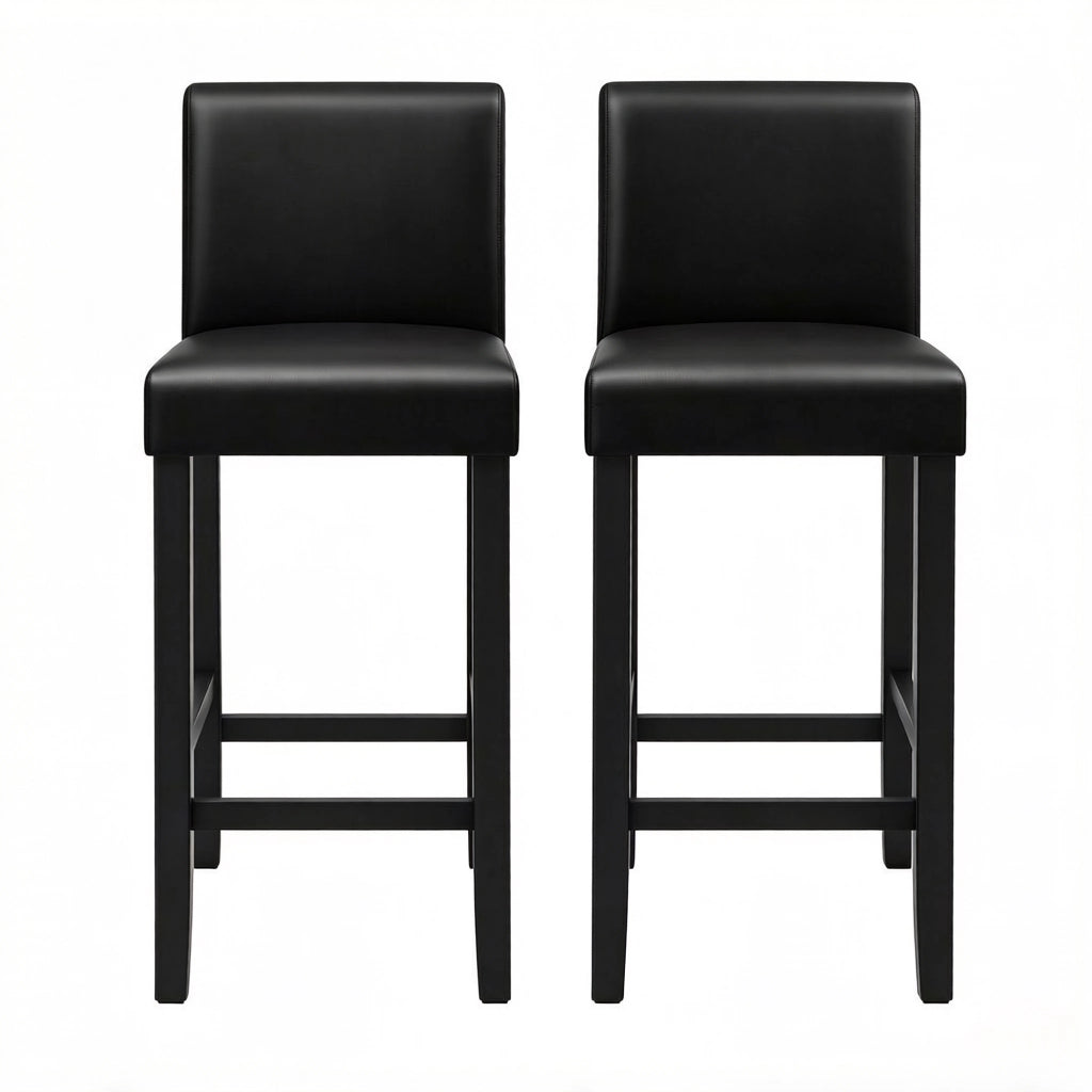 SGABELLI BAR con schienale 41x37,5x110 cm Nero Set da 2 pezzi