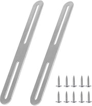 Piastra di connessione flessibile per mobili in legno - Acciaio inossidabile - 2 pezzi - 360 x 24mm - Spessore 2.8mm - Superficie borchiata