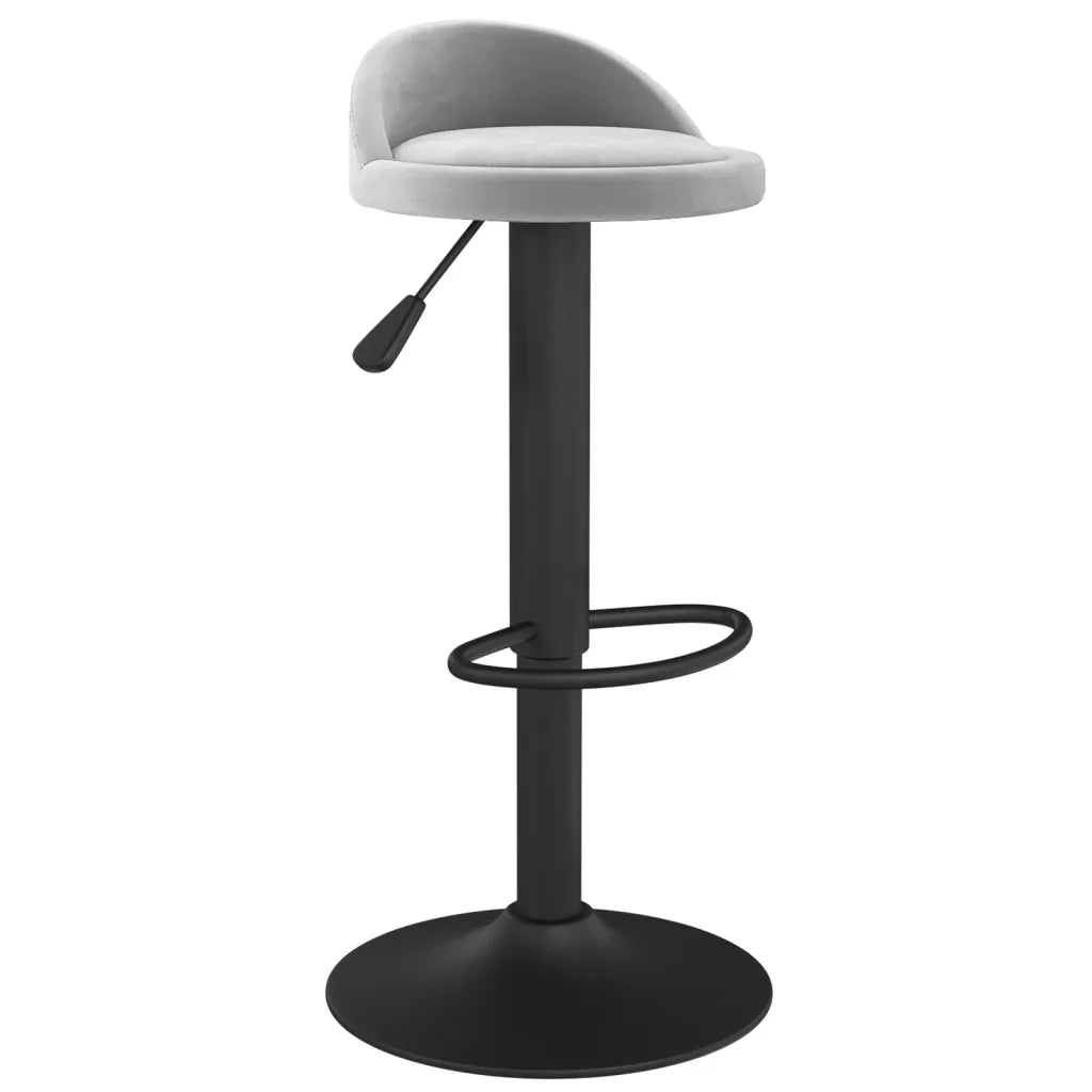 Sgabello da Bar Grigio Chiaro in Velluto cod mxl 57295