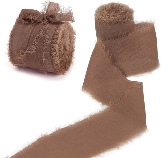 Laccetto chiffon 40 mm - decorativo - per regali - decorazione di nozze - resistente - senza pieghe - 7 yard di lunghezza