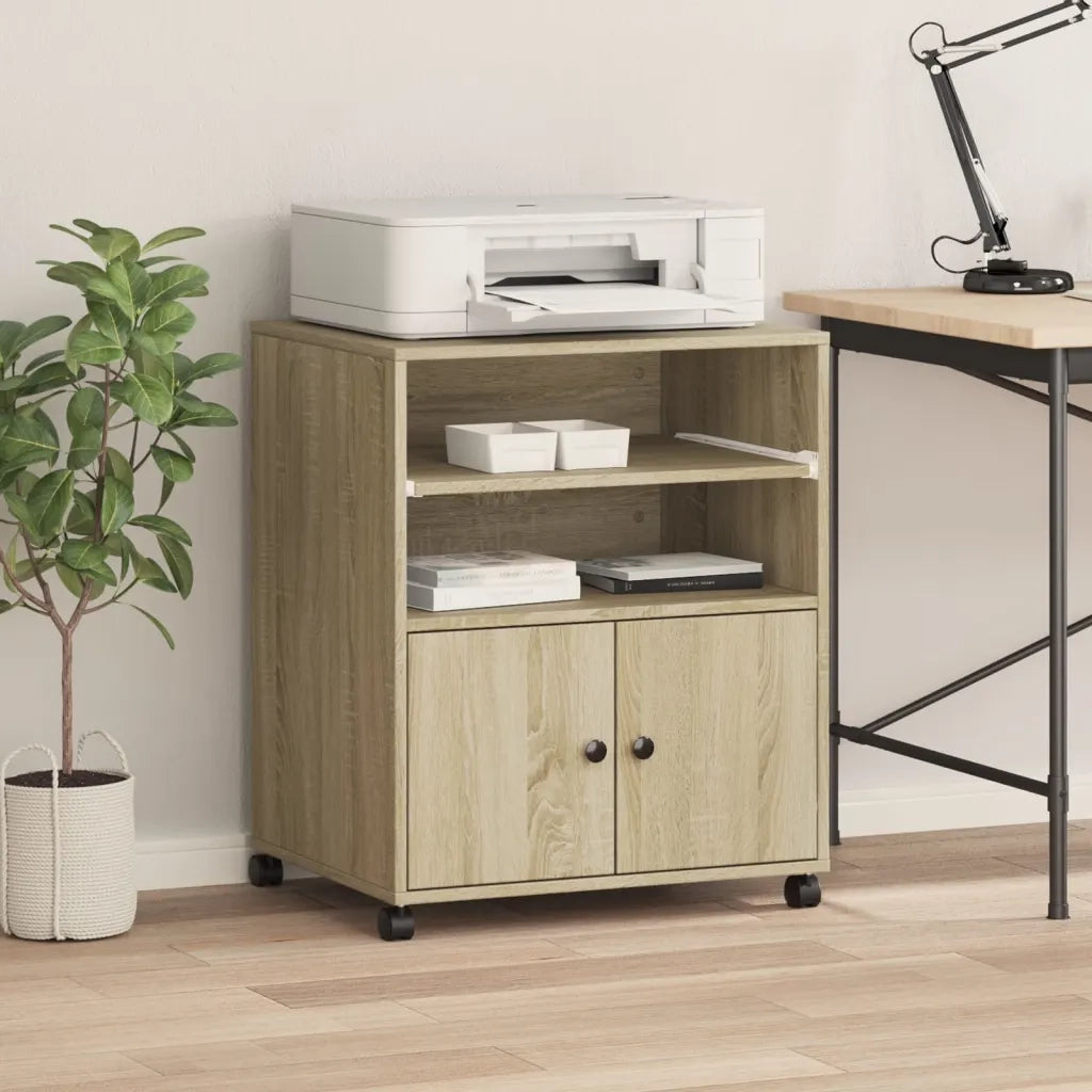 Supporto per Stampante con Ruote Rovere Sonoma 60x48x74 cm CFW8742325