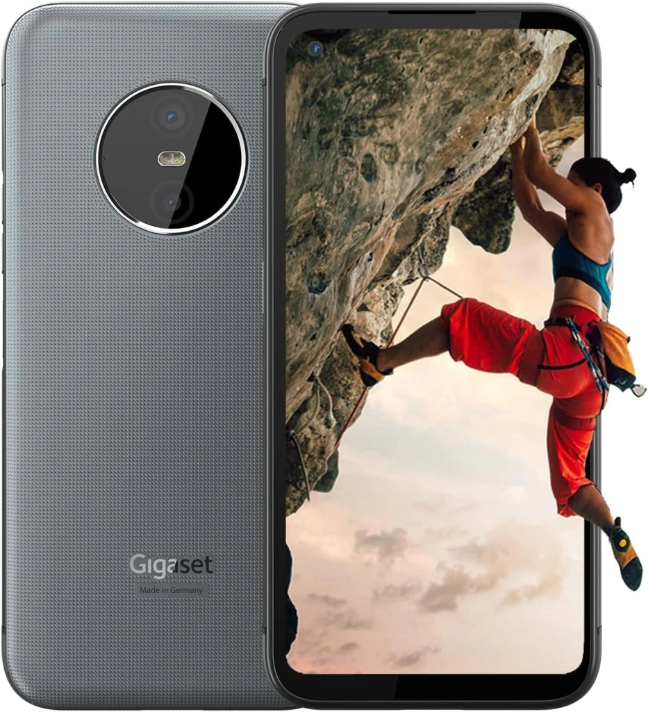 Gigaset GX6 Lo Smartphone Robusto 5G - Standard Militare Polvere e Impermeabilità IP68, Display FHD+ da 6,6", Gorilla Glass, 128GB+6GB RAM - 50MP, Ricarica Rapida, capacità di Android 14, Grigio