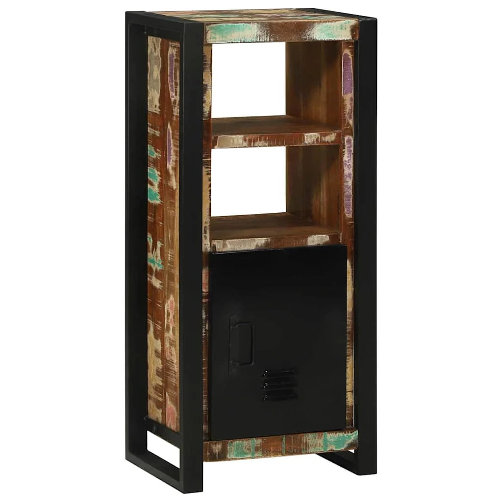 Mobiletto da bagno moderno con spazio interno 40 x 30 x 90 cm in legno riciclato marrone 02_0057647