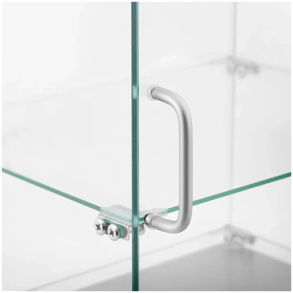 Vetrina neutra 60 litri 3 ripiani acciaio inox vetro argentato 14_0010228