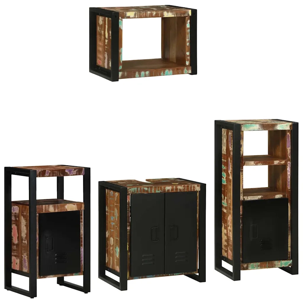 Set di mobili per il bagno 4 pcs Legno Recuperato Massello 3305673