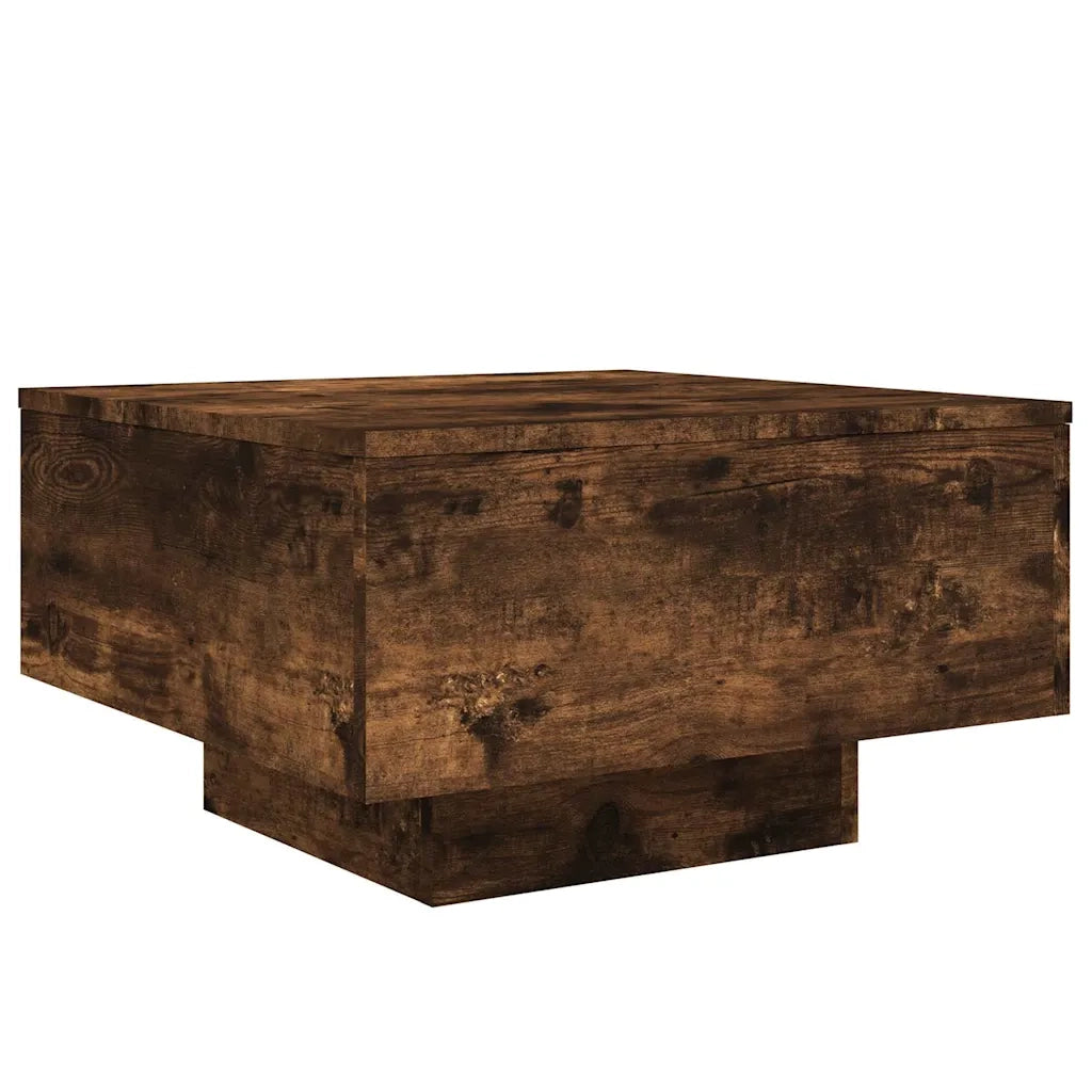 Tavolino da Salotto-Tavolino da soggiorno-Tavolo Rovere Fumo 55x55x31cm in Legno Multistrato