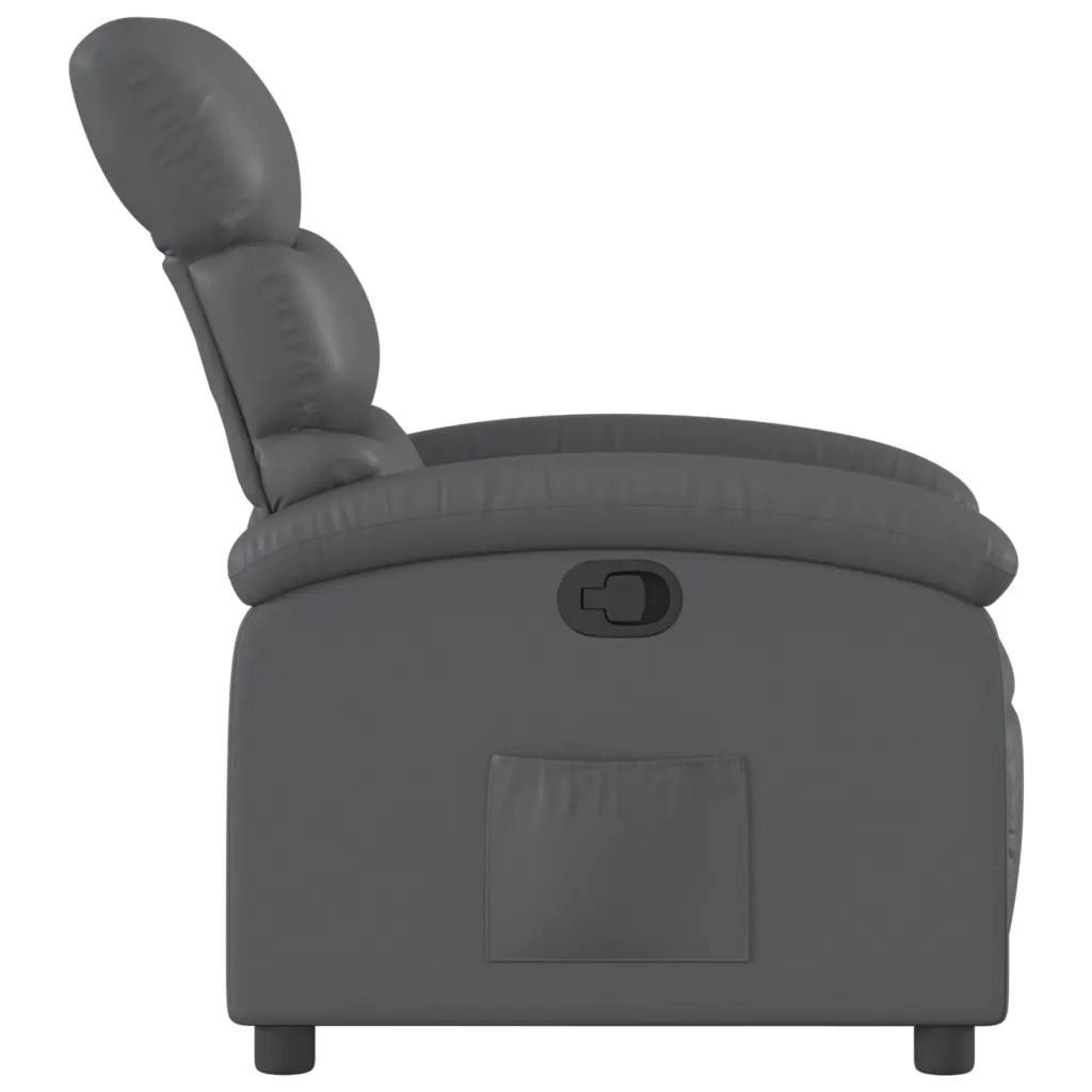 Poltrona reclinabile in Similpelle Grigia 3205846
