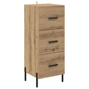 Credenza | Madia | Buffet da pranzo | Armadio da pranzo rovere artigianale 34 x 34,5 x 90 cm Legno multistrato