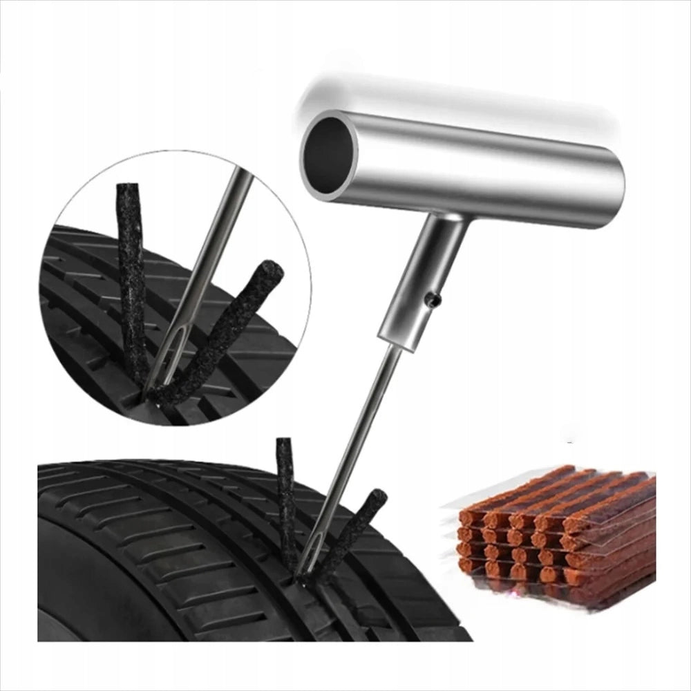Kit Riparazione Pneumatici 33 in 1 – Alta Qualità e Durata | Per Auto, Moto, SUV, Camion