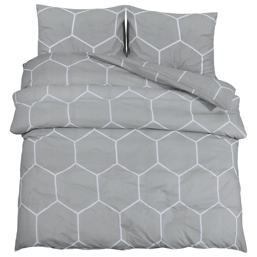 Set Copripiumino Grigio 200x200 cm in Cotone CFW4594080