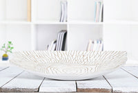 Piatto Svuota Tasche 37x6x34 cm in Poliresina Bianco