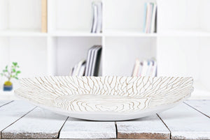 Piatto Svuota Tasche 37x6x34 cm in Poliresina Bianco