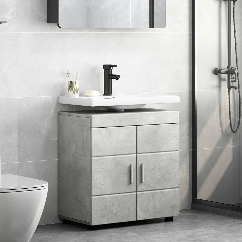 Set di Armadi da Bagno TULUM Grigio cemento 60 x 34 x 63 cm 880324