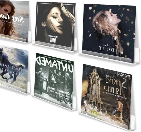 Scheda di supporto per vinili - trasparente - pannello per album - esponi la tua passione per la musica - 6 pezzi