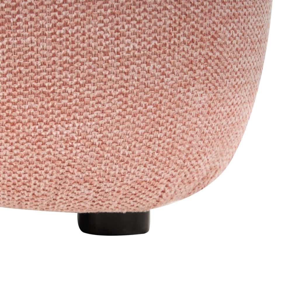Pouf in tessuto rosa, 35 x 35, poggiapiedi, elemento decorativo per soggiorno e camera da letto