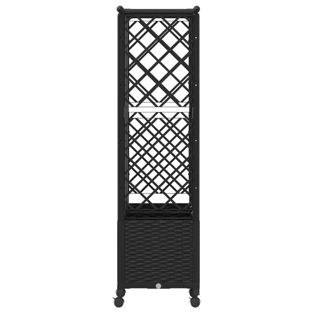 Letto Rialzato con Griglia e Tetto Nero 163,5 x 40 x 142 cm PP 3423125
