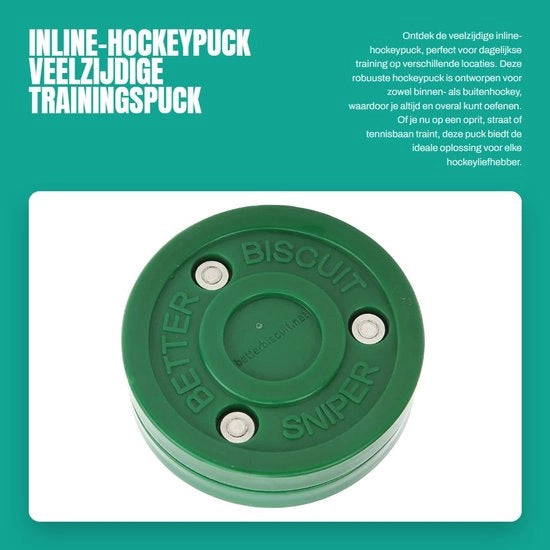 Pallino da Hockey Inline Robusto per Allenamento - Materiale Plastico - Utilizzabile all'Aperto/All'interno - Migliorata Tecnica di Stickhandling - Peso 160 g