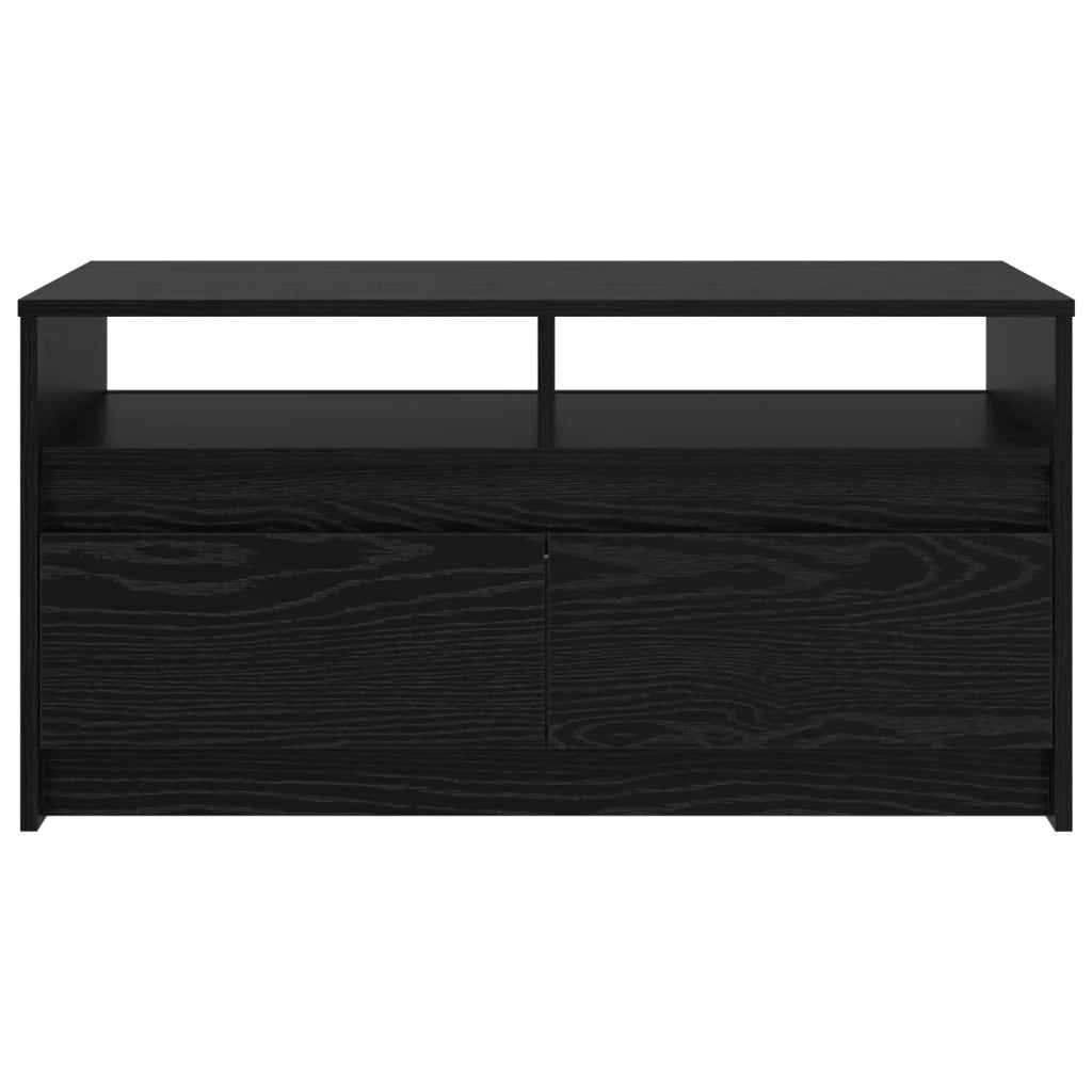 Tavolino da salotto con cassetto Rovere Nero 90 x 50 x 45 cm