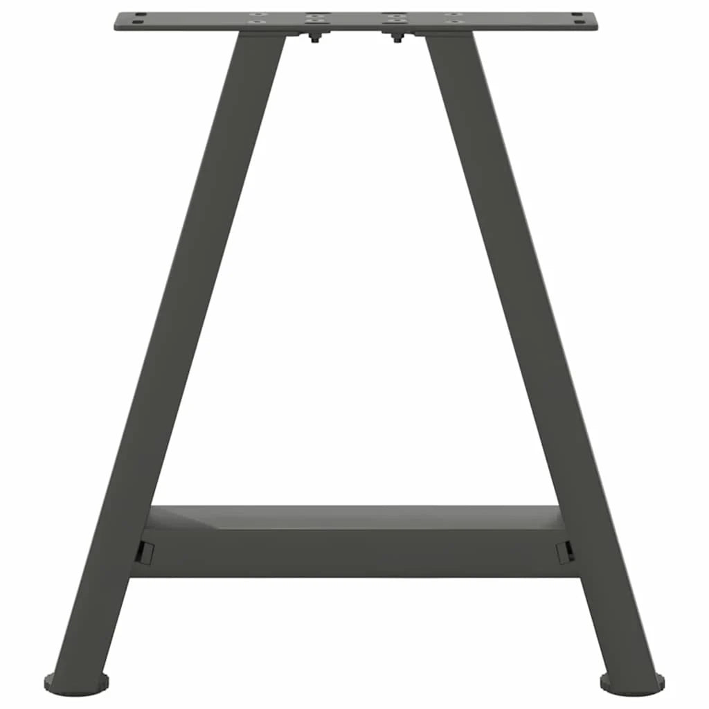 Set di 2 gambe per tavolino da caffè a forma di A con piedini regolabili 38 x 42-43 cm acciaio antracite 02_0057110