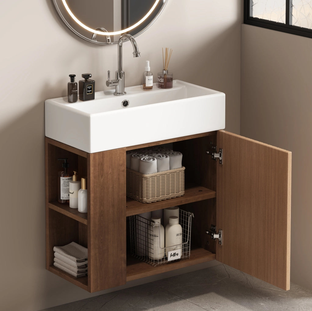 Mobile bagno sospeso con lavabo, 69 cm