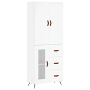Credenza | Madia | Buffet da pranzo | Armadio da pranzo Bianca 69,5x34x180 cm in Legno Multistrato
