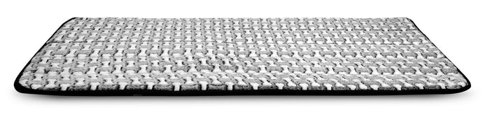 AIO FACTORY 80x60 cm Tappetino per cuccia per cani Grigio Ossa Impermeabile Antiscivolo