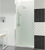 Box doccia frontale OPEN porta battente 45 cm (46,1-47,6) cromo lucido vetro trasparente