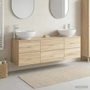 Set di mobili per il bagno 3 pz Rovere Sonoma 3405893