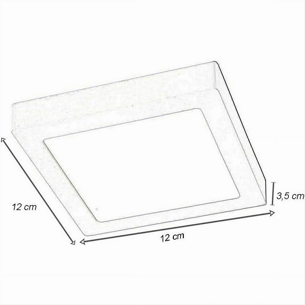 Trade Shop - Plafoniera Pannello Led Quadrato 6 Watt Cct Tre Colorazione Di Luce P120b-q3c -