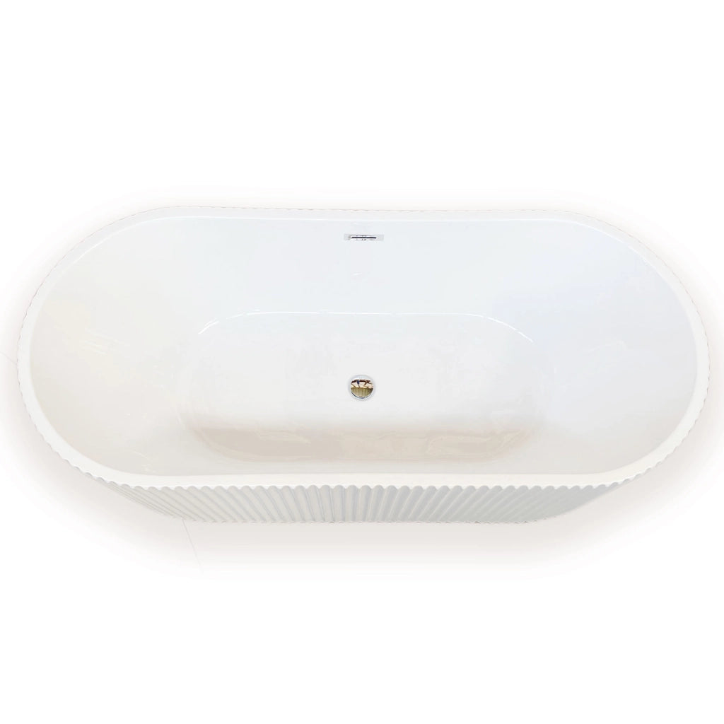 Vasca da bagno freestanding 168 x 74 cm bianca – Olivia