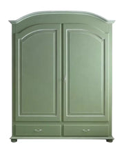 Armadio 2 ante shabby verde arte povera 181x61x224 - Mobili 2G