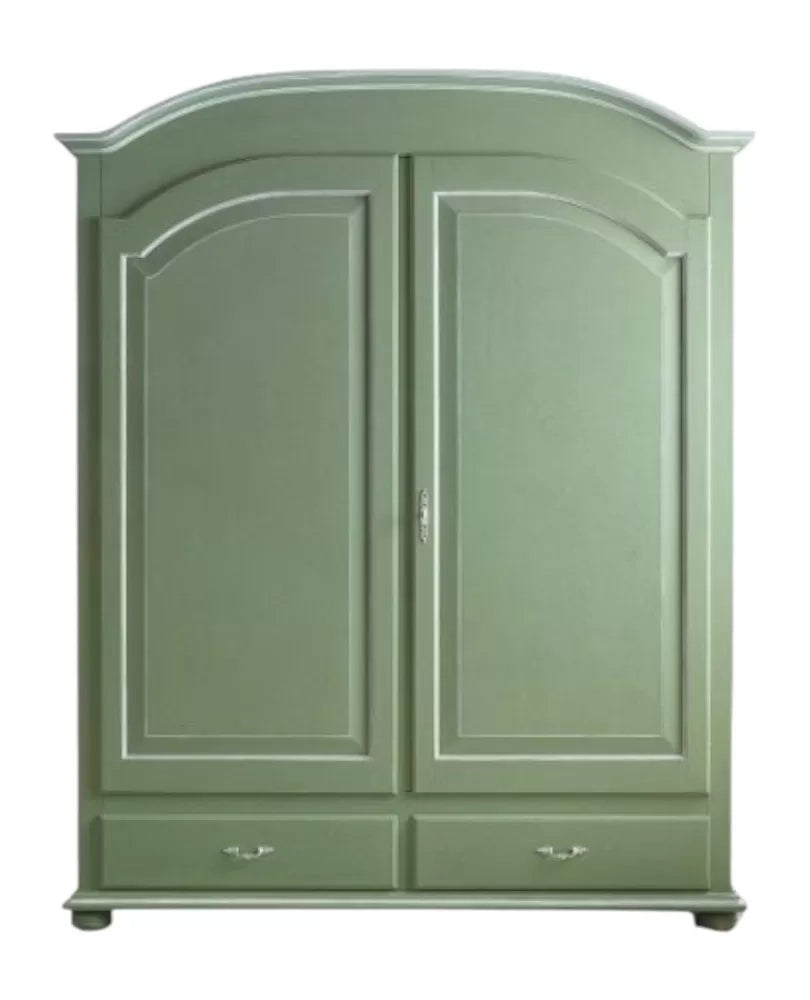 Armadio 2 ante shabby verde arte povera 181x61x224 - Mobili 2G