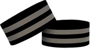 Cintura riflettente - cintura riflettente per gamba - cintura di sicurezza - corsa - bicicletta - camminata - cintura riflettente - elastico - nero - 4 pezzi