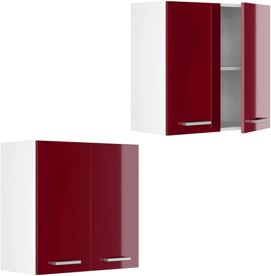Pensile da cucina R-Line, Rosso lucido, 60 cm, per la libera combinazione all'interno di sistemi cucina modulari