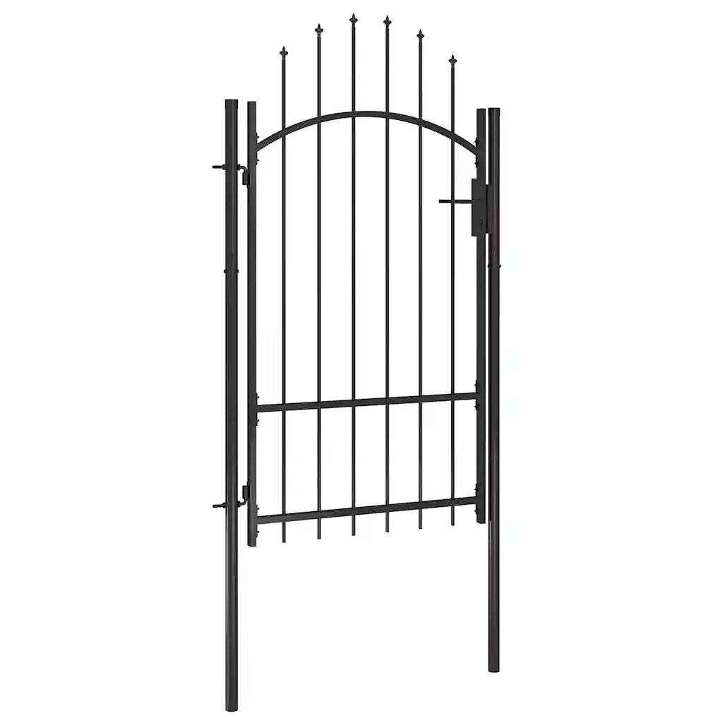 Cancello da Giardino Woerden in Acciaio 1x1,7 m Nero 146320