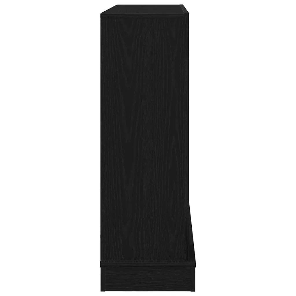 Cornice per Camino-Rivestimento per Camino Rovere Nero 100x30x87,5 cm in Truciolato