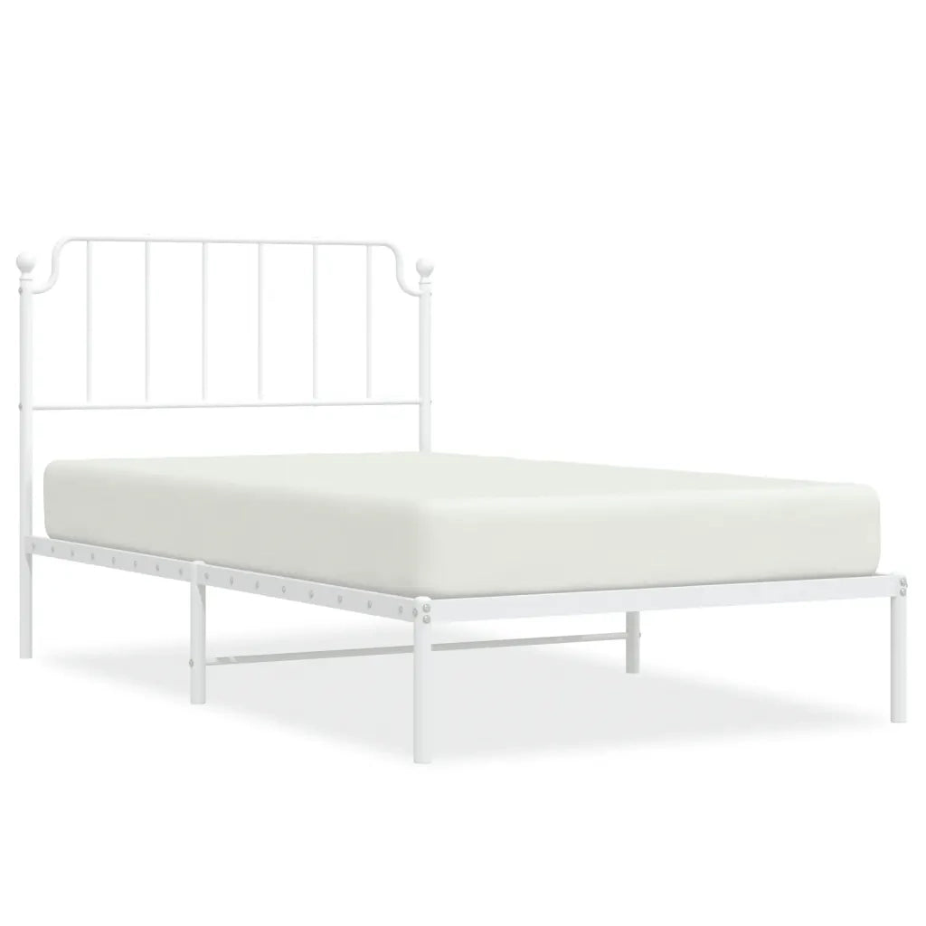 Giroletto con Testiera Metallo Bianco 107x203 cmcod mxl 108556