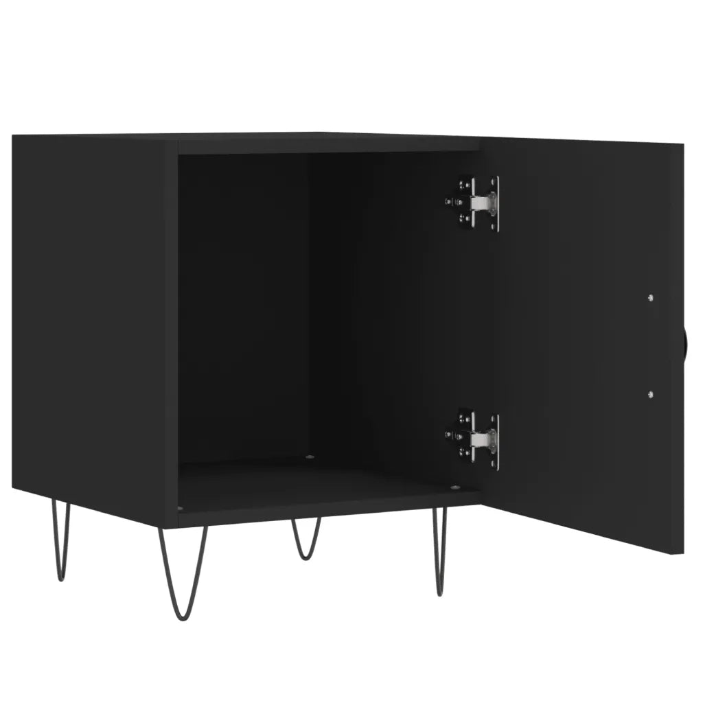 Comodini 2 pz-Set di 2 Tavolino da notte Neri 40x40x50 cm in Legno Multistrato 710168