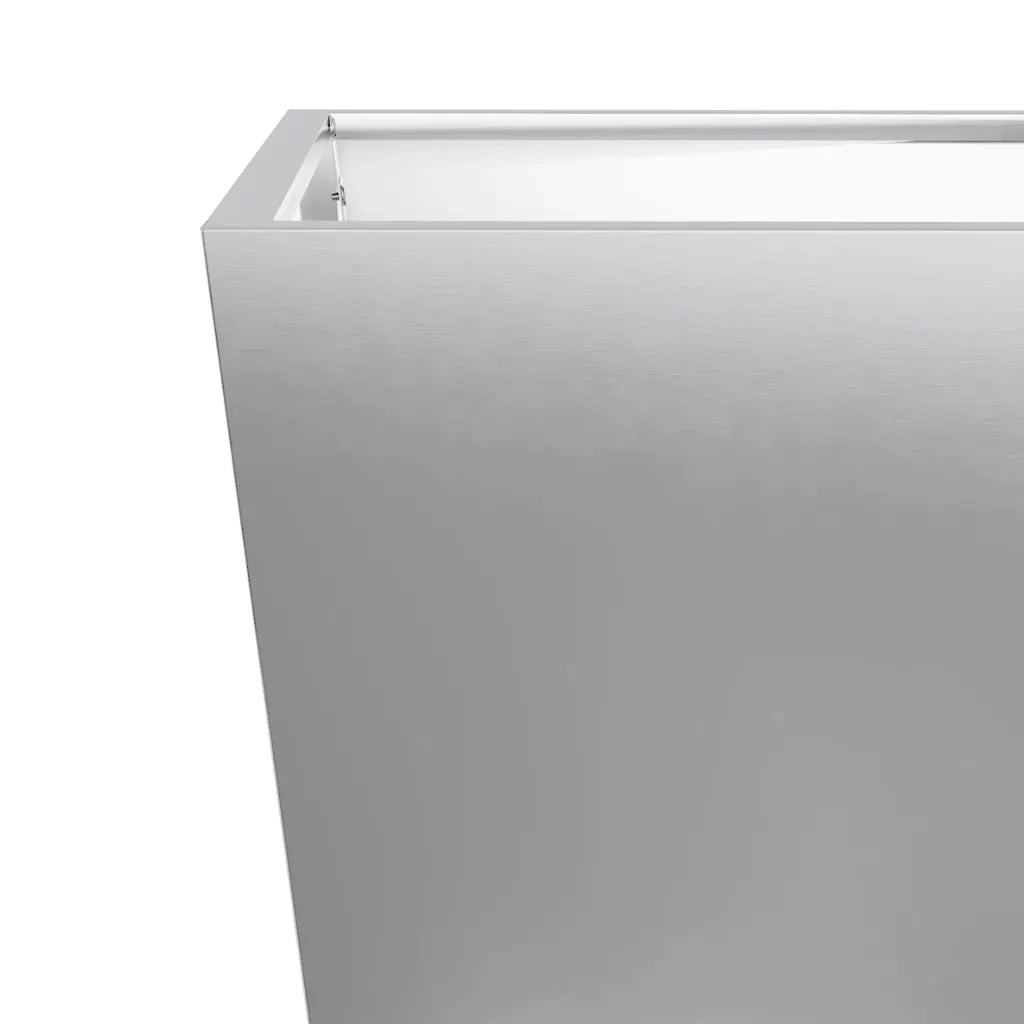 2 pz Fioriere | Cassetta per fiori | Vaso da Giardino 30x30x30 Grigie in Acciaio Zincato