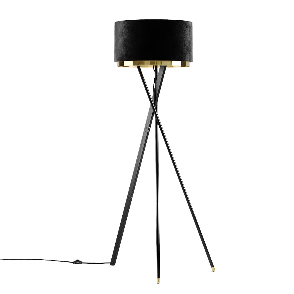 Lampada da terra Vicco nera, 50 x 154 cm