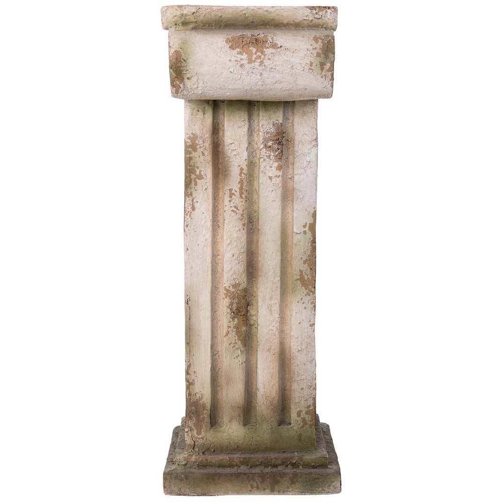 Colonna decorativa color pietra, 28x21x60h cm