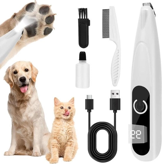 Tagliaunghie per cani con illuminazione a LED e ricarica USB