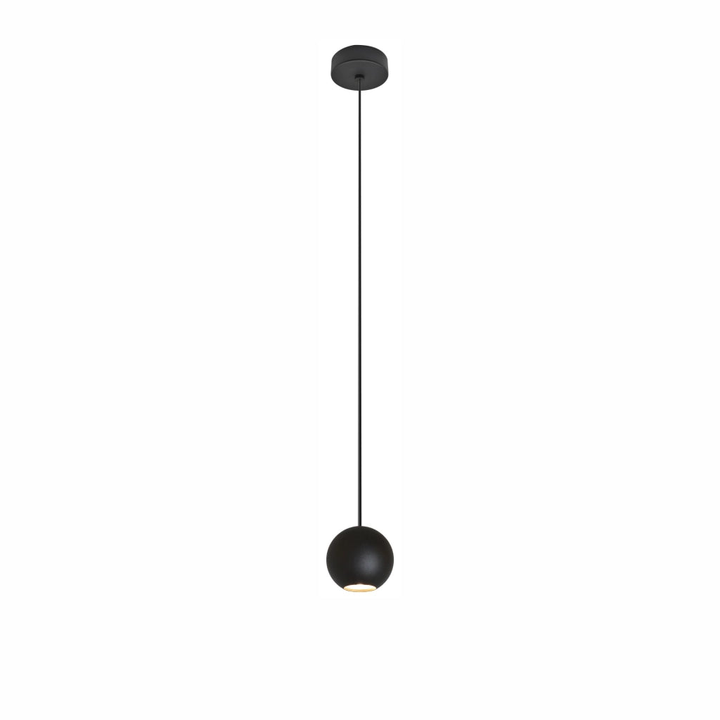 Lampada a Sospensione Bora 8,5W 36º 2700K Nero Opaco - Illuminazione LED di Precisione ad alte prestazioni per interni - Beneito & Faure