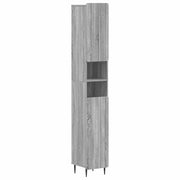 Armadio da Bagno con Ripiano Aperto ZWOLLE Sonoma grigio 896381