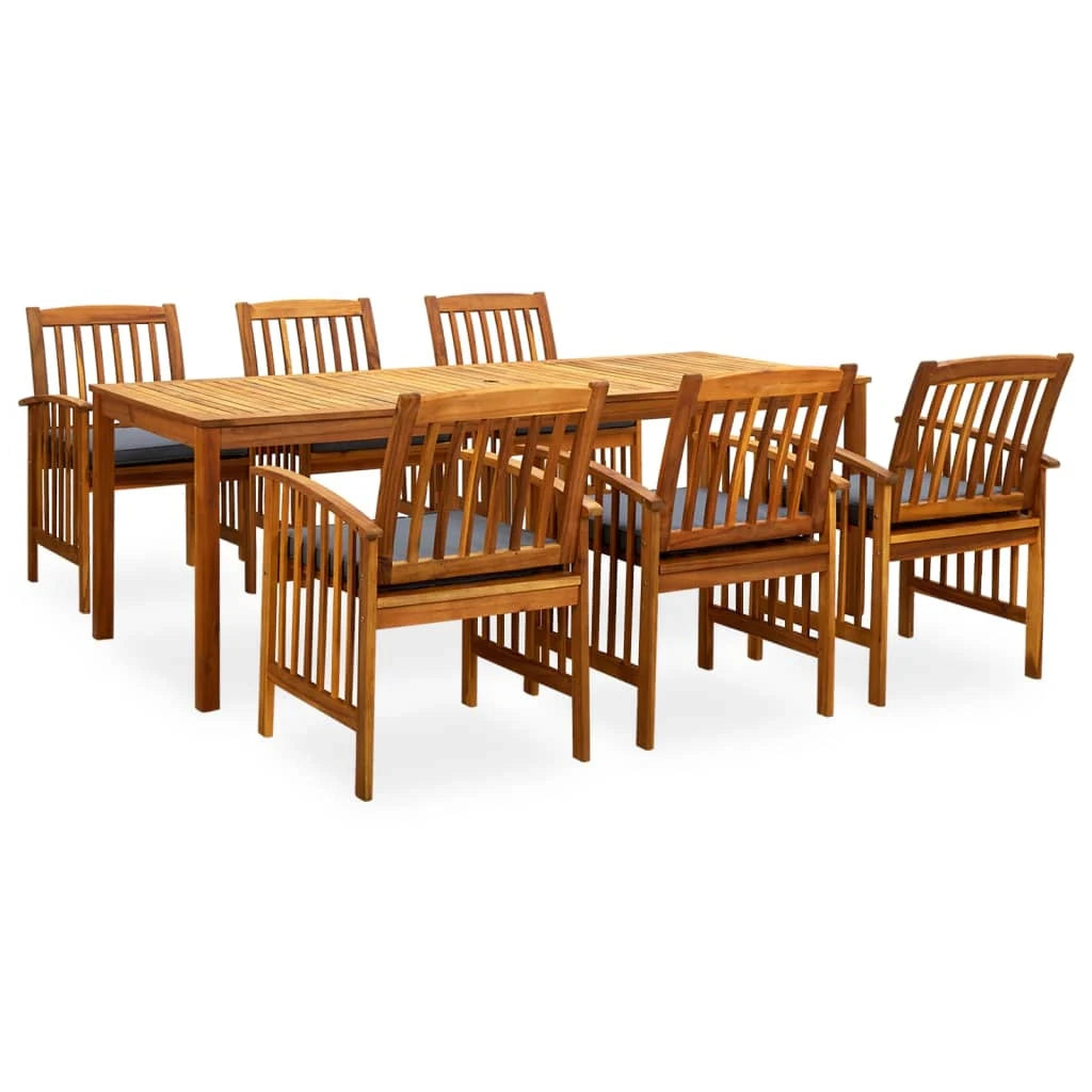 Set da pranzo da giardino 7 pezzi con cuscini in legno massello di acacia 02_0014803