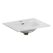 Lavabo da incasso VELOA 60x46 cm in ceramica bianca lucida