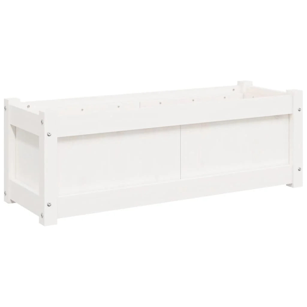 Fioriera rialzata per piante fiori terrazza giardino 90 x 31 x 31 cm legno massello di pino bianco 02_0037965