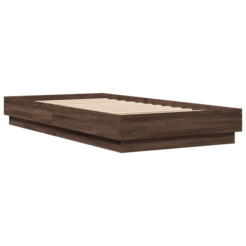 Giroletto senza Materasso Rovere Marrone 75x190cm in Truciolato