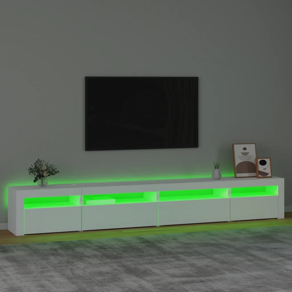 Mobile TV | Armadietto TV | Mobile Porta TV con Luci LED Bianco 270x35x40 cm